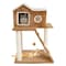 Pet Adobe 3-tier 34.5-inch Cat Tree Multilevel Tower with Scratching Posts, Ladder and Toys for Cats/Kittens 599663DNS - alternate 1